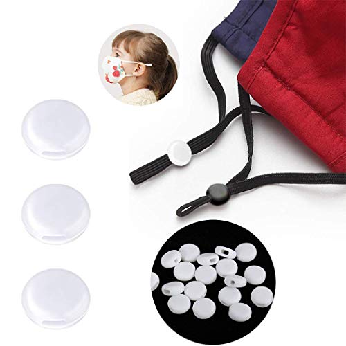 Ajustadores para cordones de mascarillas, de silicona, topes de banda elástica antideslizantes, hebilla ajustable, 100 unidades