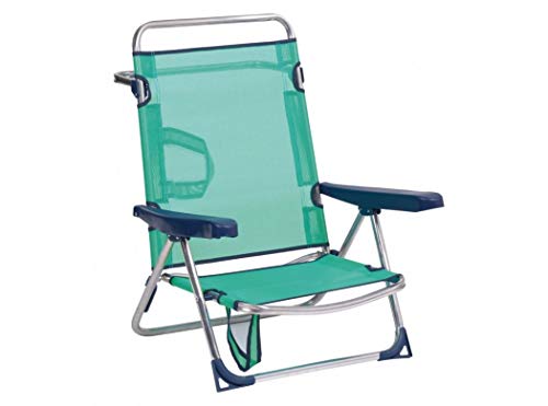 Alco - Silla Cama Playa Aluminio Fibreline Color Azul Turquesa (607ALF-0030)