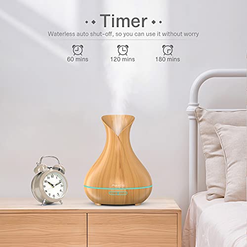 Alexa Humidificadores Aceites Esenciales, Maxcio WiFi Difusor Aromaterapia 7-Color Humidificador Ultrasónico con 2 Modos de Niebla, Temporizador Compatible con Alexa/Google Home