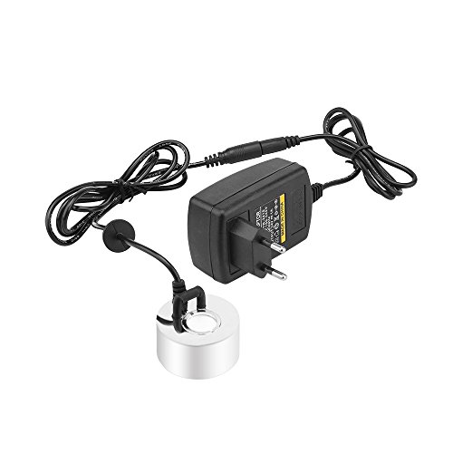 ALLOMN generador de Niebla ultrasónico atomizador atomizador Fogger Agua Fuente Estanque Niebla máquina 24V … (con Adaptador)