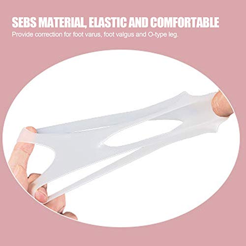 Almohadillas para de Pie,4 Pares de Almohadillas Ortopédicas de Soporte de Sebs para Mujeres Hombres Pie Varo Valgo Tipo o Corrección de Piernas(blanco)