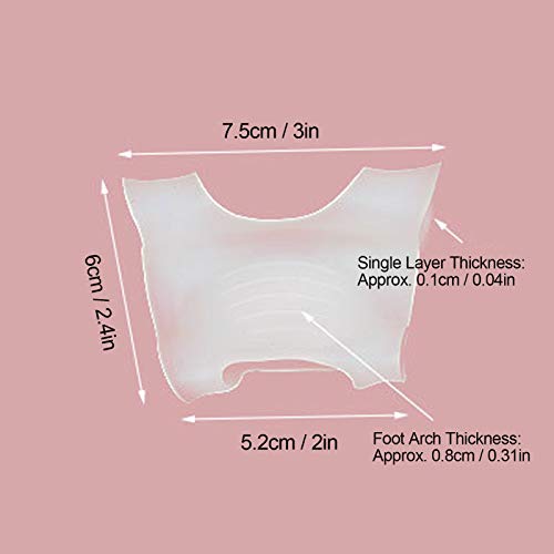 Almohadillas para de Pie,4 Pares de Almohadillas Ortopédicas de Soporte de Sebs para Mujeres Hombres Pie Varo Valgo Tipo o Corrección de Piernas(blanco)