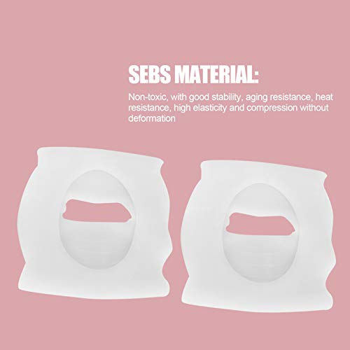 Almohadillas para de Pie,4 Pares de Almohadillas Ortopédicas de Soporte de Sebs para Mujeres Hombres Pie Varo Valgo Tipo o Corrección de Piernas(blanco)