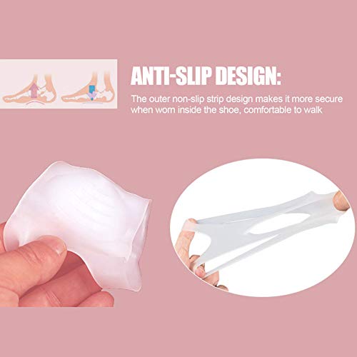 Almohadillas para de Pie,4 Pares de Almohadillas Ortopédicas de Soporte de Sebs para Mujeres Hombres Pie Varo Valgo Tipo o Corrección de Piernas(blanco)