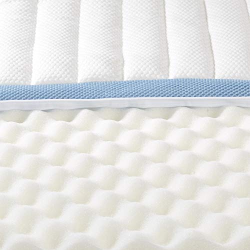 Amazon Basics - Cubrecolchón de espuma con memoria y 7 zonas de aire - 135 x 190 cm