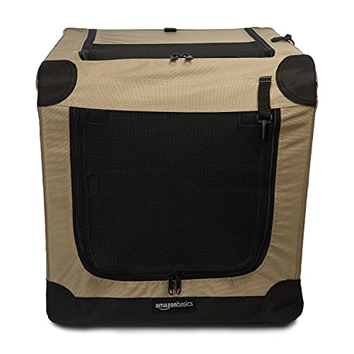 Amazon Basics - Transportín para perros, blando, plegable, 66 cm
