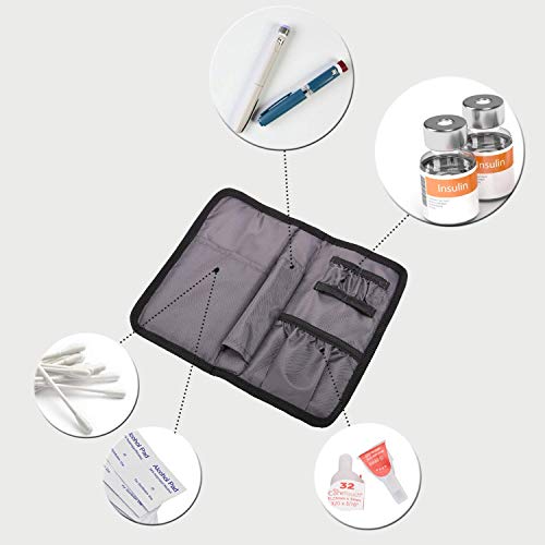 Amazon Brand – Eono Bolsa diabética Enfriador de insulina Bolsa Bolsa de jeringas para la diabetes, insulina y medicamentos