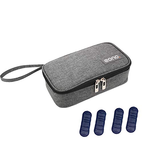 Amazon Brand – Eono Bolsa diabética Enfriador de insulina Bolsa Bolsa de jeringas para la diabetes, insulina y medicamentos
