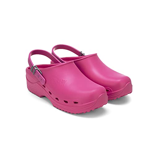AMELIA LINE SHOES Zuecos sanitarios profesionales Happy - Zapatillas Light, Rosa, 40 EU