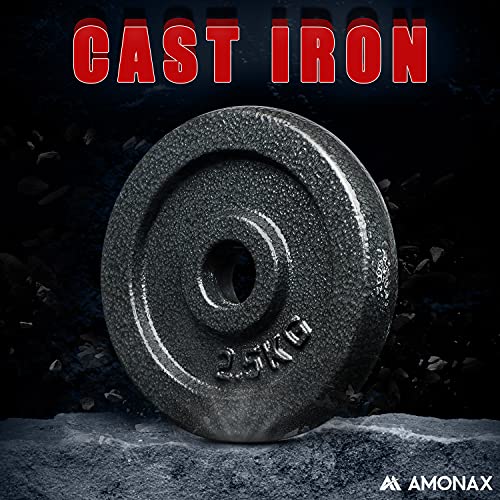 Amonax Pesas y Mancuernas Ajustables 20KG (Par 10 KG), Juego de Pesos Dumbbells Kit Hierro Fundido, Fitness Gimnasio en Casa Musculacion, Weights Set Mujer Halteres Barbell Hombres Ejercicios Deporte