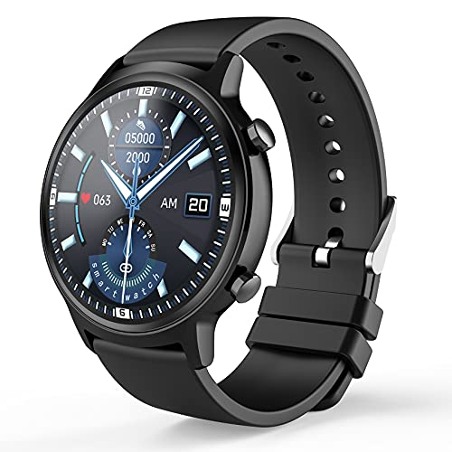 Aney Well Reloj Inteligente Hombre, Smartwatch Juvenil,Reloj Deportivo,Monitor de Actividad Física con Pulsómetro, Podómetro, Monitor de Sueño, Cronómetro, Impermeable IP68 para Android iOS