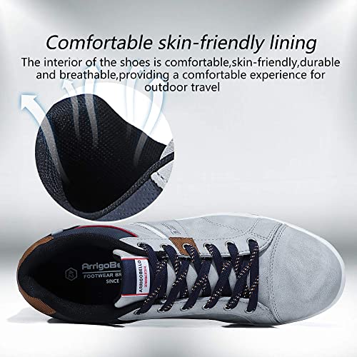 ARRIGO BELLO Zapatos Hombre Vestir Casual Deportivas Zapatillas Sneakers Caminar Correr Deportivas Gimnasio Moda cómodo Viajar Talla 41-46 (Gris, Numeric_42)