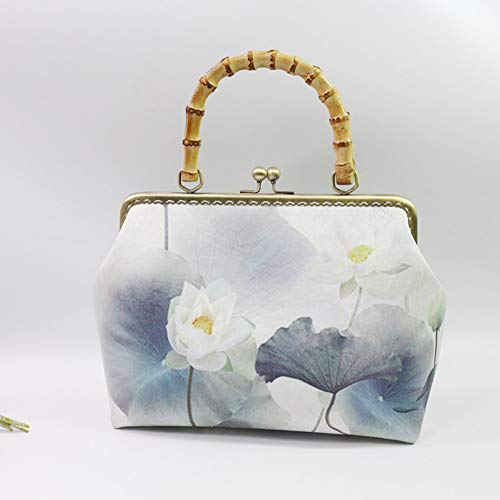 Asas de Madera para Bolsos, Everpertuk 2 Asas de bambú en Forma de U para Bolso, Asas para Bolsos Bambu, Asas para Bolsas, Piezas de Repuesto para Bolso de Mano, Asas de Bolsos de Cuero (cobre)