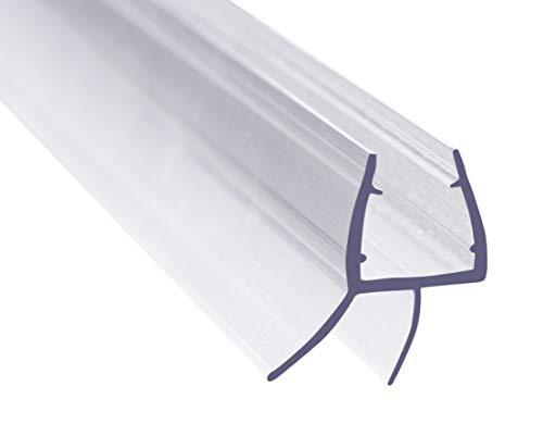 Aulett Goma de Mampara de Ducha Calidad Premium de 80 cm para Mampara de Ducha de Cristal de 6mm, 7mm y 8mm – Sello de Ducha, Junta de Ducha con Vierteaguas para Cabina de Ducha y Mampara de Bañera