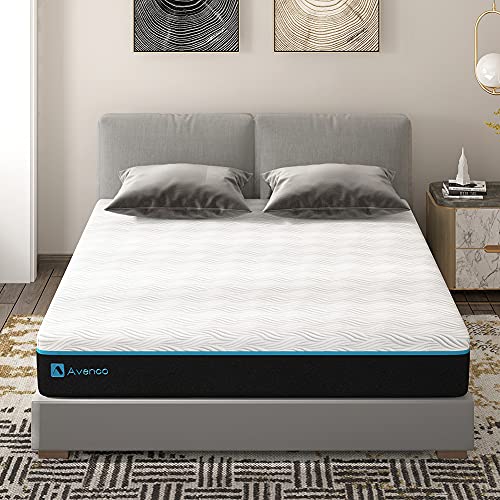 Avenco Colchón 135×190 viscoelástico,Espuma colchon,Grosor 20 cm, Certificada CertiPUR-US,100 Noches de Prueba,garantía de 10 años proporcionada por Avenco, Colchón en Caja