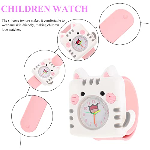 balacoo Slap On Kids Watch silicona: diseño de dibujos animados, reloj de pulsera para niños, jóvenes, niñas, mujeres, hombres, unisex, color rosa