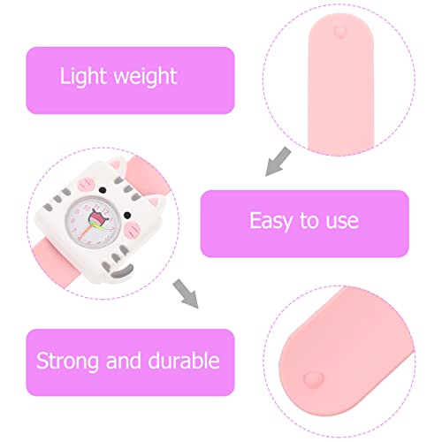 balacoo Slap On Kids Watch silicona: diseño de dibujos animados, reloj de pulsera para niños, jóvenes, niñas, mujeres, hombres, unisex, color rosa