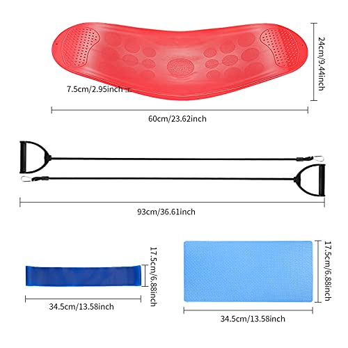 Balance Board con Asas Tabla de Equilibrio Balance Trainer Cojín de Equilibrio Twist Waist Disc Board, Plataforma de Equilibrio para Yoga Pilates Coordinación y Equilibrio Equilibrio Fitness