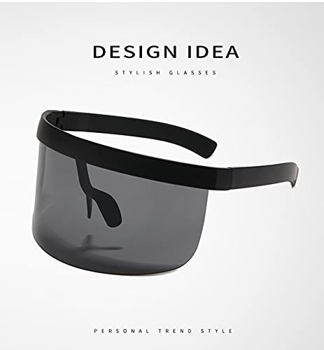 BANLV Gafas de Montura Grande Anti-asomando Montura Sombrero Gafas mascarilla Gafas de Sol Anti-vaho Anti-Ultravioleta Hombres Gafas de Sol Europeas y Americanas Mujeres