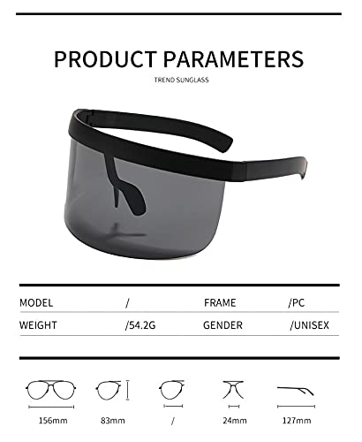 BANLV Gafas de Montura Grande Anti-asomando Montura Sombrero Gafas mascarilla Gafas de Sol Anti-vaho Anti-Ultravioleta Hombres Gafas de Sol Europeas y Americanas Mujeres