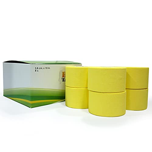 BC Sport Tape Caja de 8 rollos 3,8 x 10 (Color Amarillo)