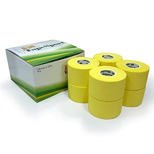 BC Sport Tape Caja de 8 rollos 3,8 x 10 (Color Amarillo)