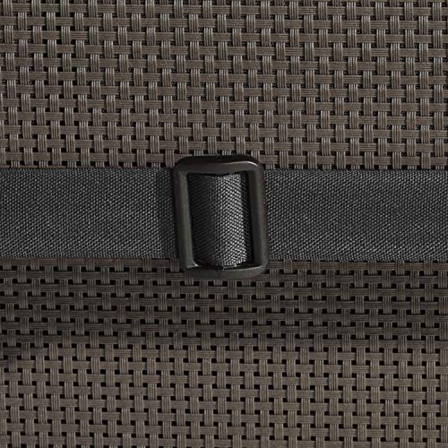 Beautissu Cojines sillas Jardin Flair HL - Cojines Exterior Asiento con Respaldo Alto - 120x50x8 cm - Relleno de Copos de gomaespuma - Gris Grafito