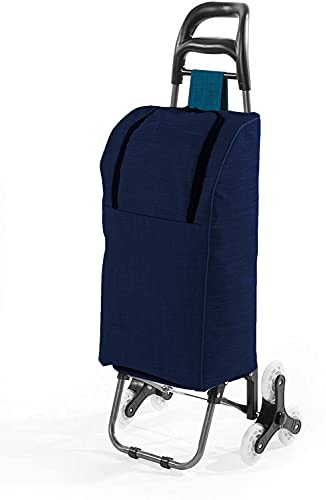 Berela - RUBWHEEL Carro para Compra con 6 Ruedas de Goma Super Resistentes, Carro Compra Desmontable y Lavable con Amplia Apertura.