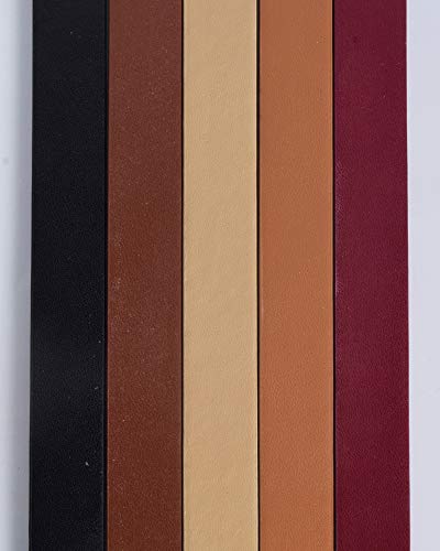 besbomig 2 Piezas Correa de PU de Repuesto Asa de Bolso de Mano Color Sólido 60cm Correa de Hombro con Remache Accesorios para Hacer Monedero Bolsos,Marrón
