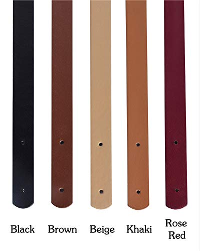 besbomig 2 Piezas Correa de PU de Repuesto Asa de Bolso de Mano Color Sólido 60cm Correa de Hombro con Remache Accesorios para Hacer Monedero Bolsos,Marrón