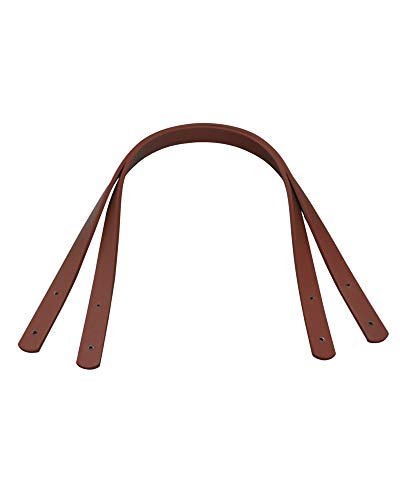 besbomig 2 Piezas Correa de PU de Repuesto Asa de Bolso de Mano Color Sólido 60cm Correa de Hombro con Remache Accesorios para Hacer Monedero Bolsos,Marrón