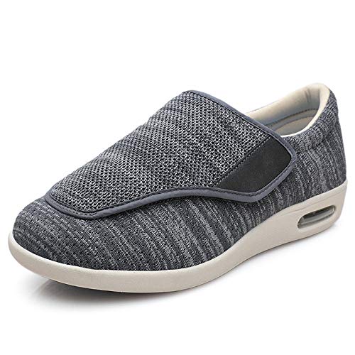 B/H Ajustable Edema Zapatos hinchados,Zapatos de valgo de Pulgar Ajustable, Zapatos de pie diabético-45_A Gris B,Zapatos ortopédicos Ajustables