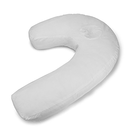 Bluelover Algodón De Los PP En Forma De U Almohada Blanco Lado Durmiente Reposacabezas Viaje Antironquidos Cojín Suave