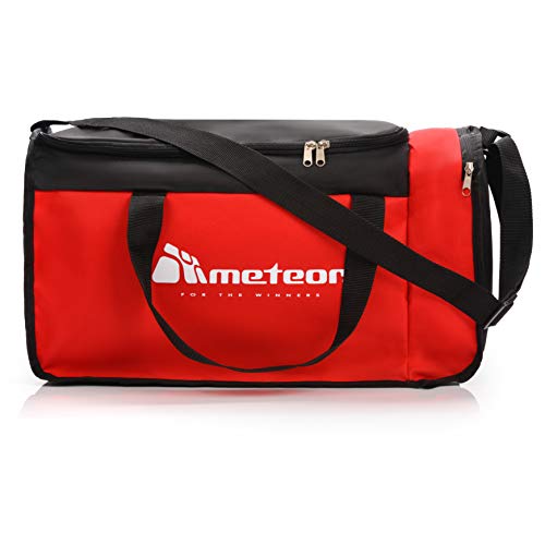 Bolsa de Deporte Gimnasio Fitness Viaje Vacaciones Deportiva - Bolso Universal con Bandolera - Bolsa plegada Ideal para jóvenes y Adultos, Hombre y Mujer 20L o 40L (Rojo/Negro, 20 L)