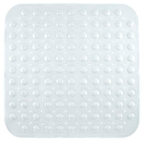 Brandsseller - Alfombrilla de Ducha 53 x 53 cm Antideslizante con Ventusa Blanco