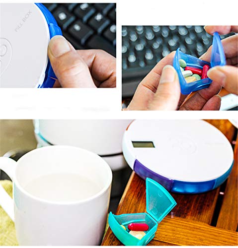 BrilliantDay Alarma digital Caja de pastillas Pastillero Electrónico Automático con Alarma con 7 compartimentos para actividades al aire libre, viajes#1