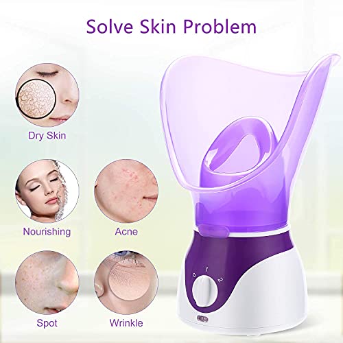 Bromose Sauna Facial, Icoic Humidificador de Vapor Facial Susana con Niebla Caliente para Hidratar y Rostro Limpio
