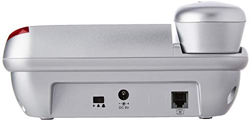 Brondi Super Bravo Plus - Teléfono Fijo con Dispositivo de Llamada de Emergencia, Color Plateado