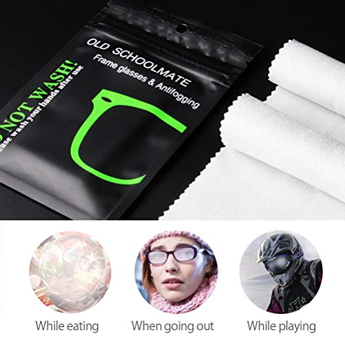 BSTOB 20PCS Toallitas antivaho para Gafas Paño desempañador de Gamuza Reutilizable para anteojos Gafas de natación Lentes de cámara