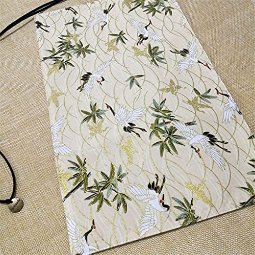 BWCGA Caja de lápices tela estilo japonés grúa pluma cortina lápiz caso antiguo desplazamiento lápiz caja rodillo cortina (Color : A, Size : 33 * 20CM)