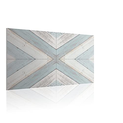 Cabecero para Cama de 105 cm, Imitación Madera, PVC Estampado, 110 x 60 x 0.5 cm, CAB-002