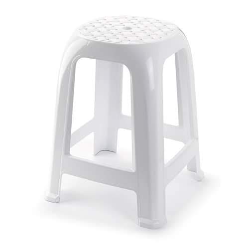 CABLEPELADO Taburete de plastico (Blanco)