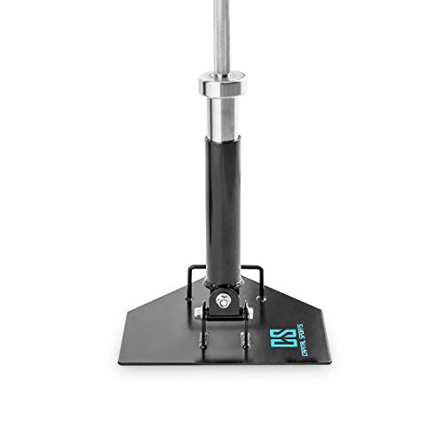 CAPITAL SPORTS Landmine - Soporte Barra musculacion, Extensión para Barra olímpica, Agarres para Manguitos de 50 y 25mm, Carga máx 200kg, Resistente corrosión y rayones, Entrenamiento en casa, Negro
