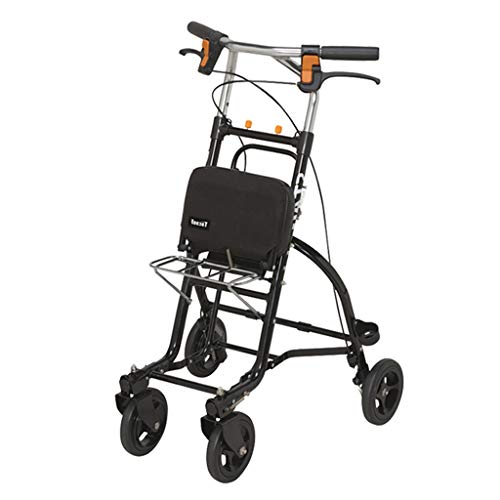 Carritos de la compra Carro de la Compra Carro de la Compra Silla de Ruedas Plegable Freno de botón Carro de la Compra con Asiento Scooter portátil Puede soportar 100 kg