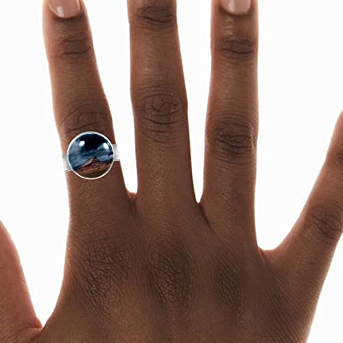 casa de troncos Anillos ajustables Personalidad única