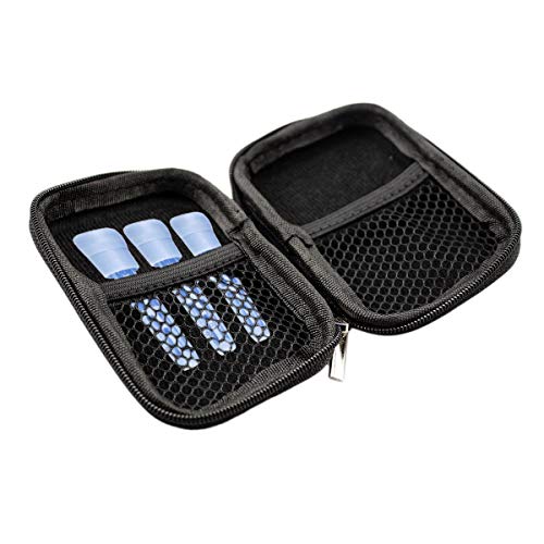 caseroxx Bolsa del medidor de glucosa en Sangre Adecuado para Freestyle Libre 1/2 / Insulinx / 14 Day en Patrón de Unicornio- Morado, diabético Almacenamiento Estuche Tapa
