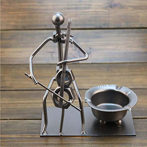 Cenicero de Acero Inoxidable Home Vintage Handwork Iron Art Cenicero Pequeño Fino Decoración Estilo Cenicero Enviado Aleatoriamente 16 cm * 13 cm