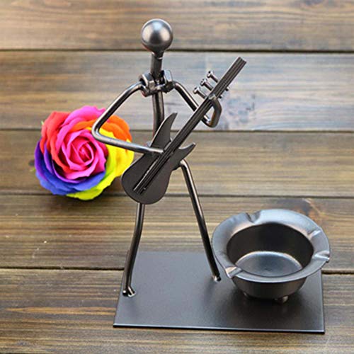 Cenicero de Acero Inoxidable Home Vintage Handwork Iron Art Cenicero Pequeño Fino Decoración Estilo Cenicero Enviado Aleatoriamente 16 cm * 13 cm
