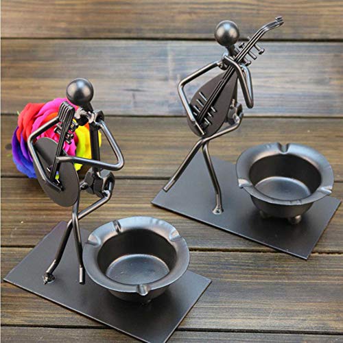 Cenicero de Acero Inoxidable Home Vintage Handwork Iron Art Cenicero Pequeño Fino Decoración Estilo Cenicero Enviado Aleatoriamente 16 cm * 13 cm