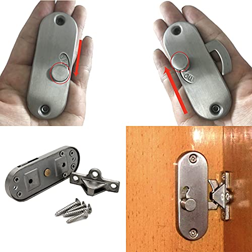 Cerradura de puerta corredera 90 grados Puerta móvil Hebilla de ángulo recto Cerradura de privacidad, cerradura de puerta corredera y cerradura de perno de bloqueo de leva
